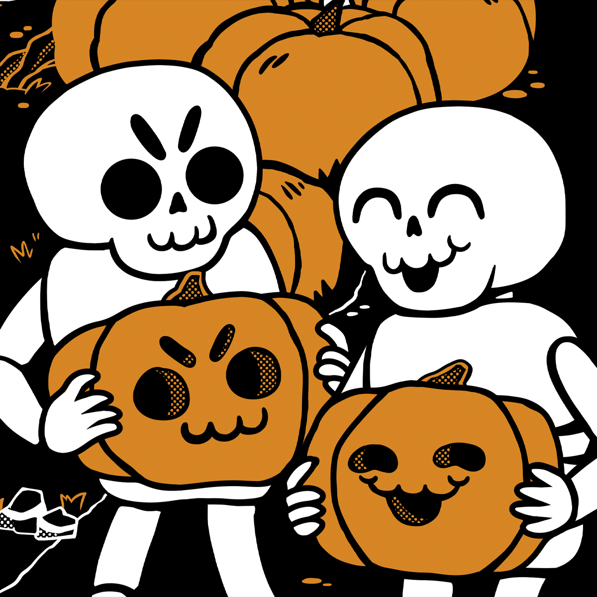 Pumpkin Patch Screen-Printed Sweater