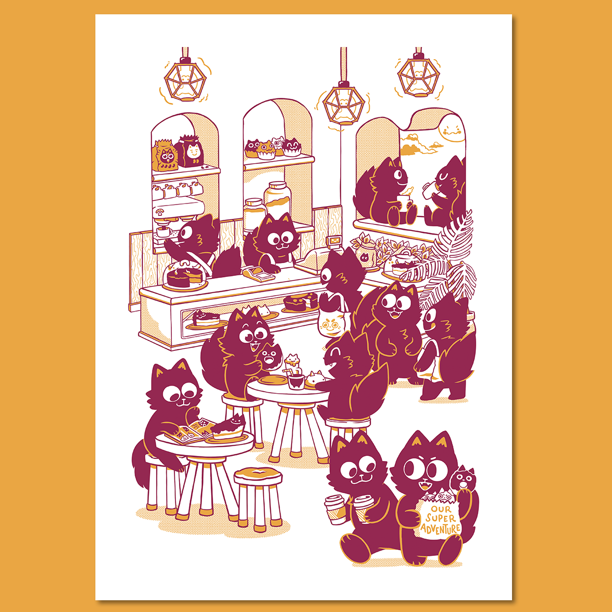 Cat Bakery A3 Print