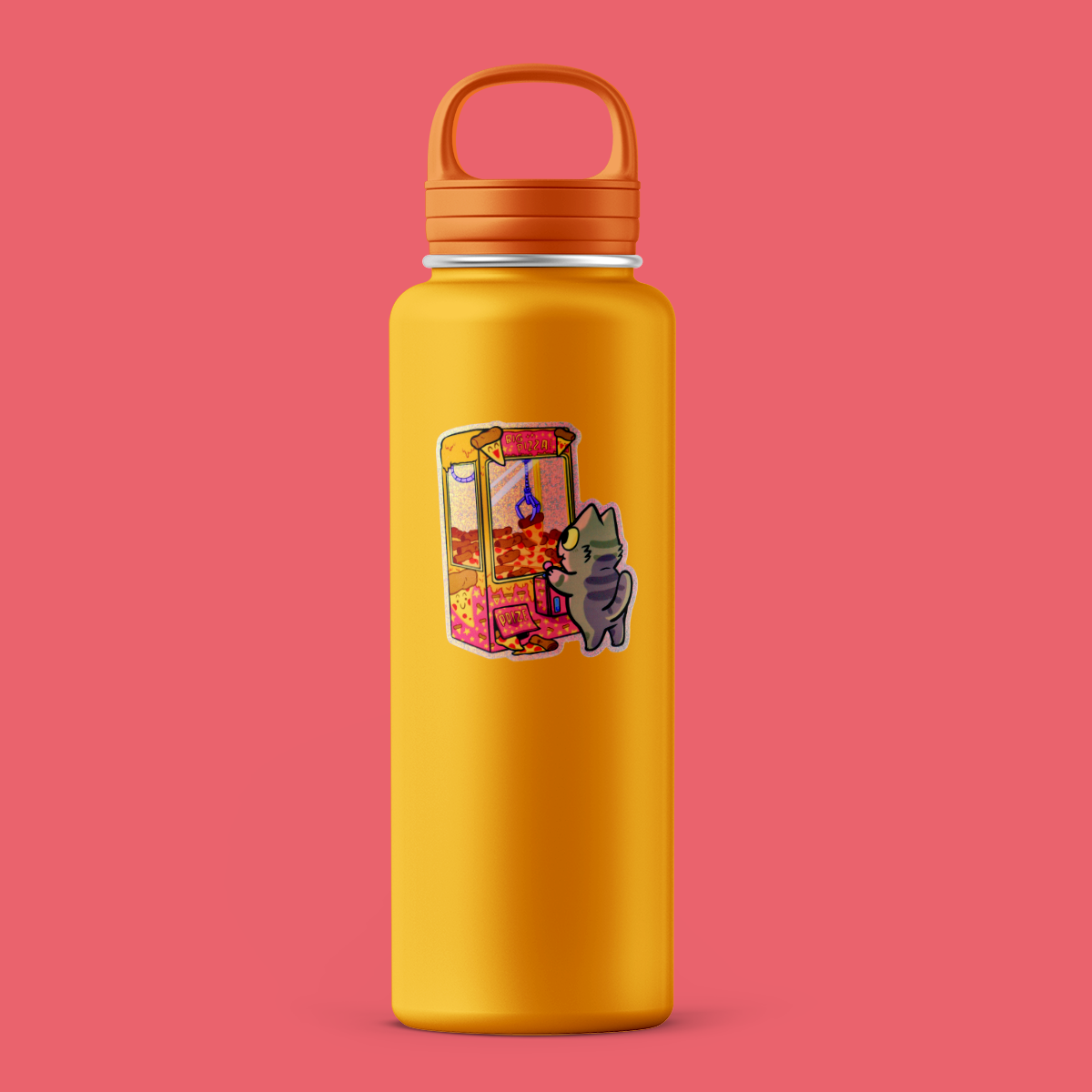 Claw Machine Cat Vinyl Sticker