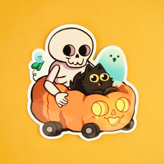Pumpkin Car Vinyl Sticker