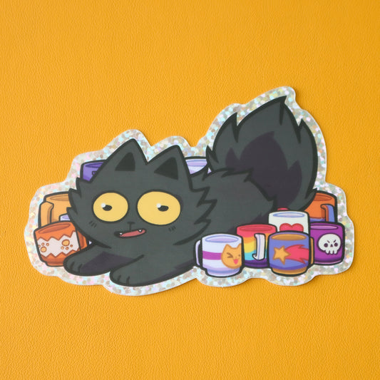 Mug Cat Vinyl Sticker