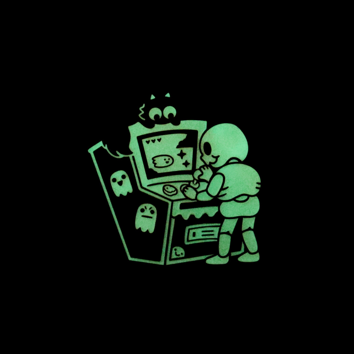 Skeleton Arcade Enamel Pin (Glow in the dark)