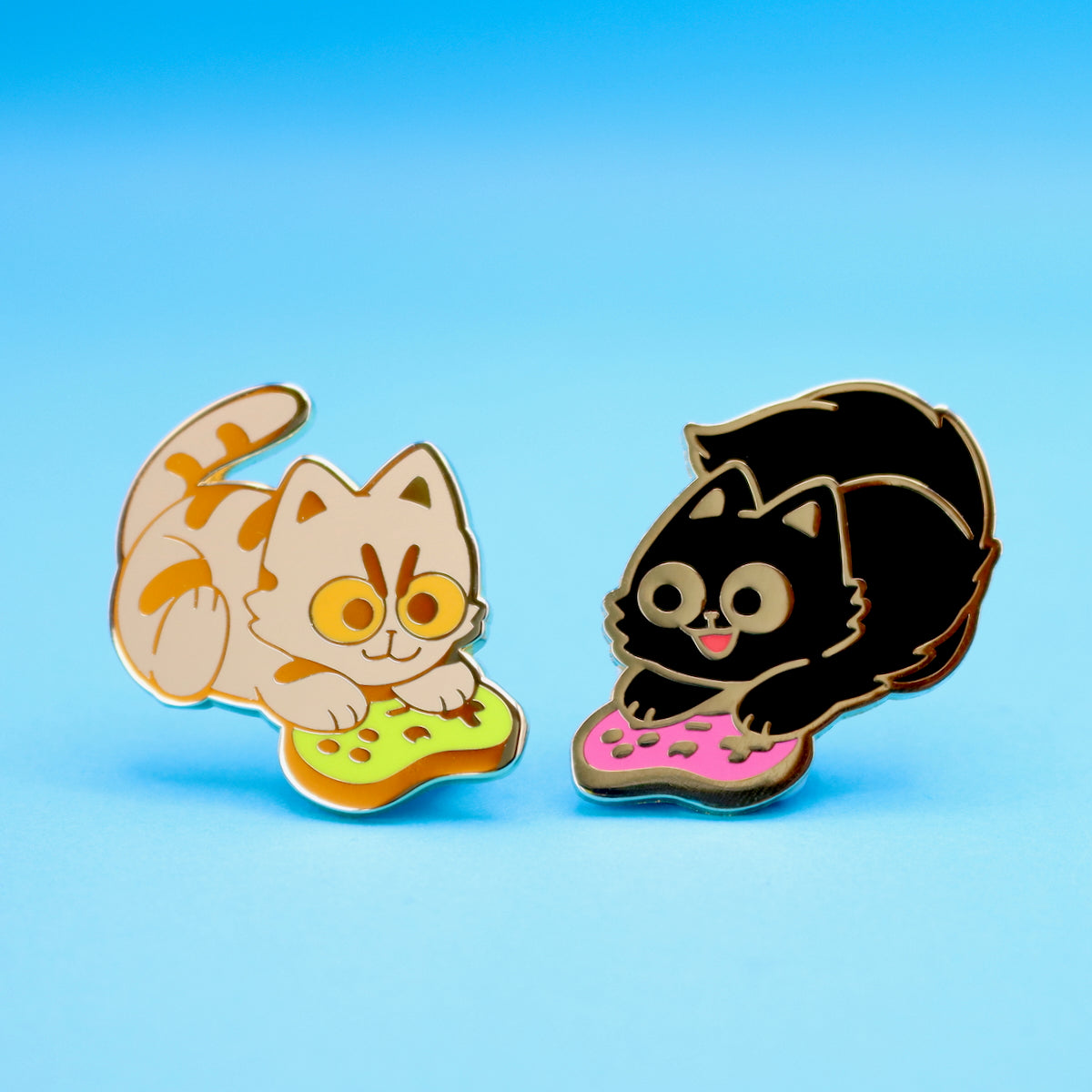 Video Game Cats (Two Enamel Pin Set)
