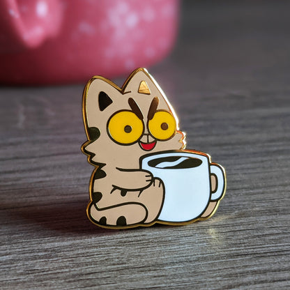 Mug Cat Enamel Pin