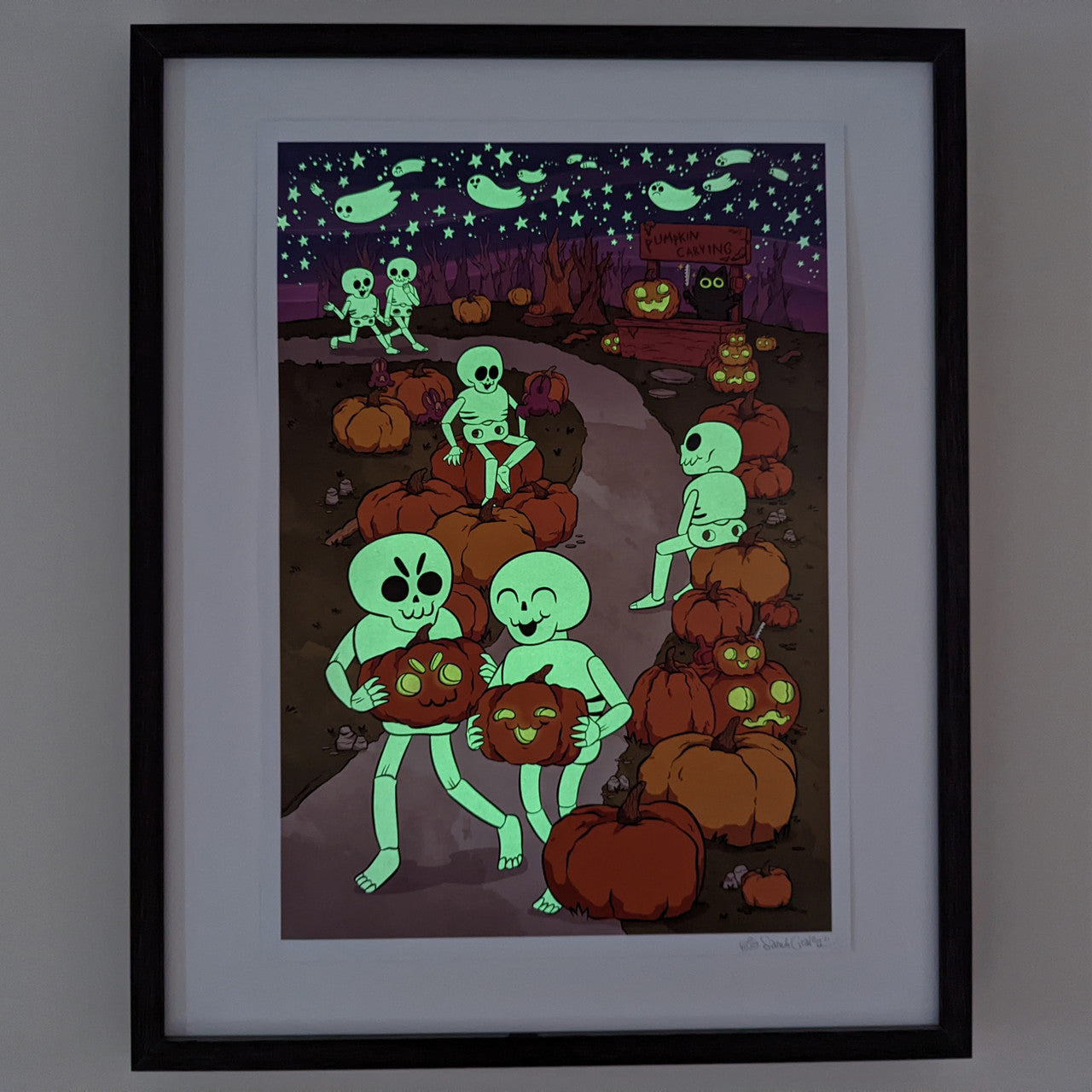 Pumpkin Patch A3 Print (Glow in the Dark)