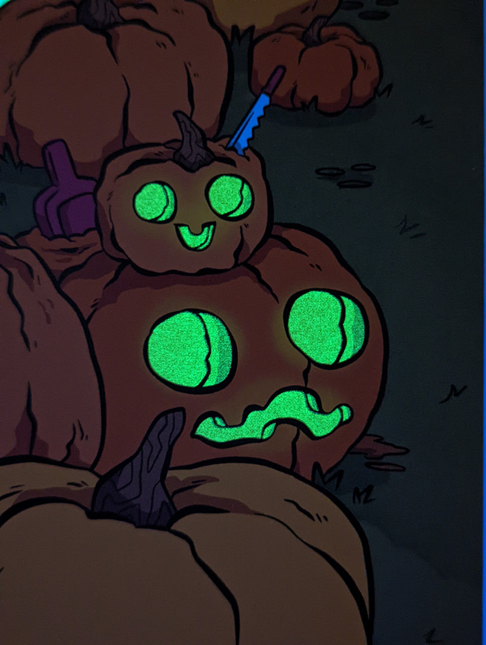 Pumpkin Patch A3 Print (Glow in the Dark)