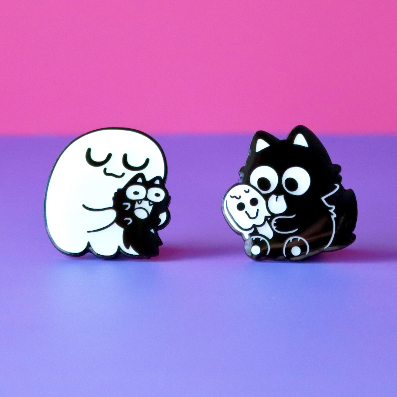 Trick or Treat Friends! (Two Pin Badge Set)