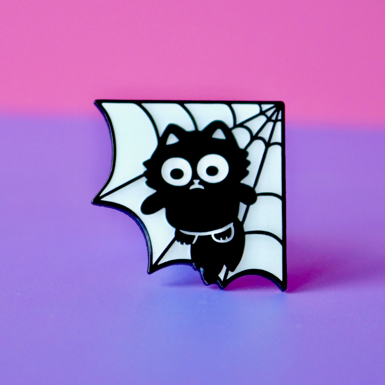 Web Cat Pin Badge