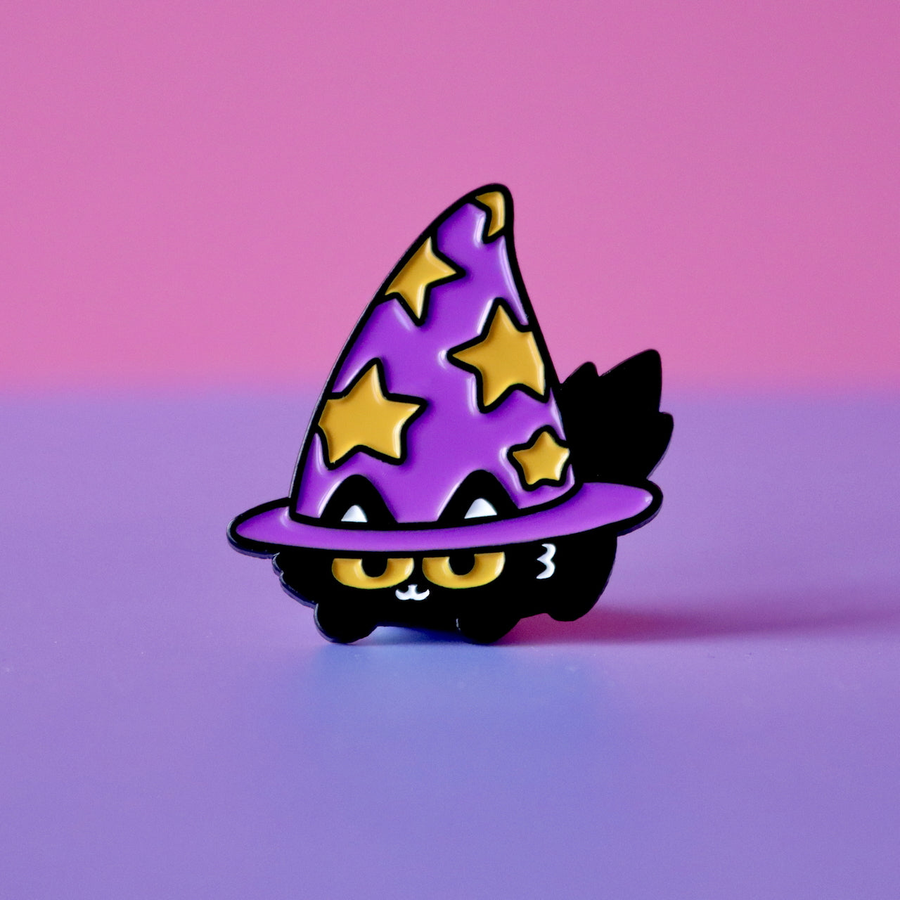 Wizard Hat Cat Pin Badge