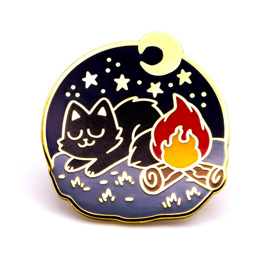 Campfire Cat Enamel Pin