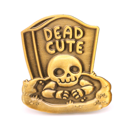 Dead Cute Gold Celebration Enamel Pin