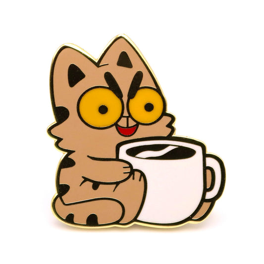 Mug Cat Enamel Pin