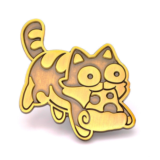 Pizza Thief Gold Celebration Enamel Pin
