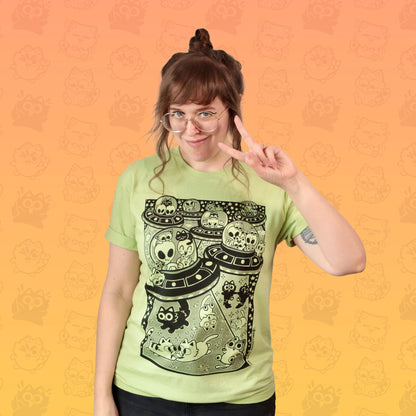 UFO Cat Party Screen-Printed T-Shirt