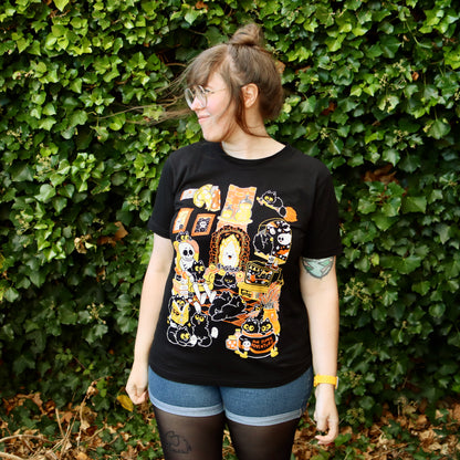 Spooky Hangout Screen-Printed T-Shirt