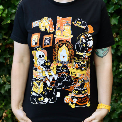 Spooky Hangout Screen-Printed T-Shirt