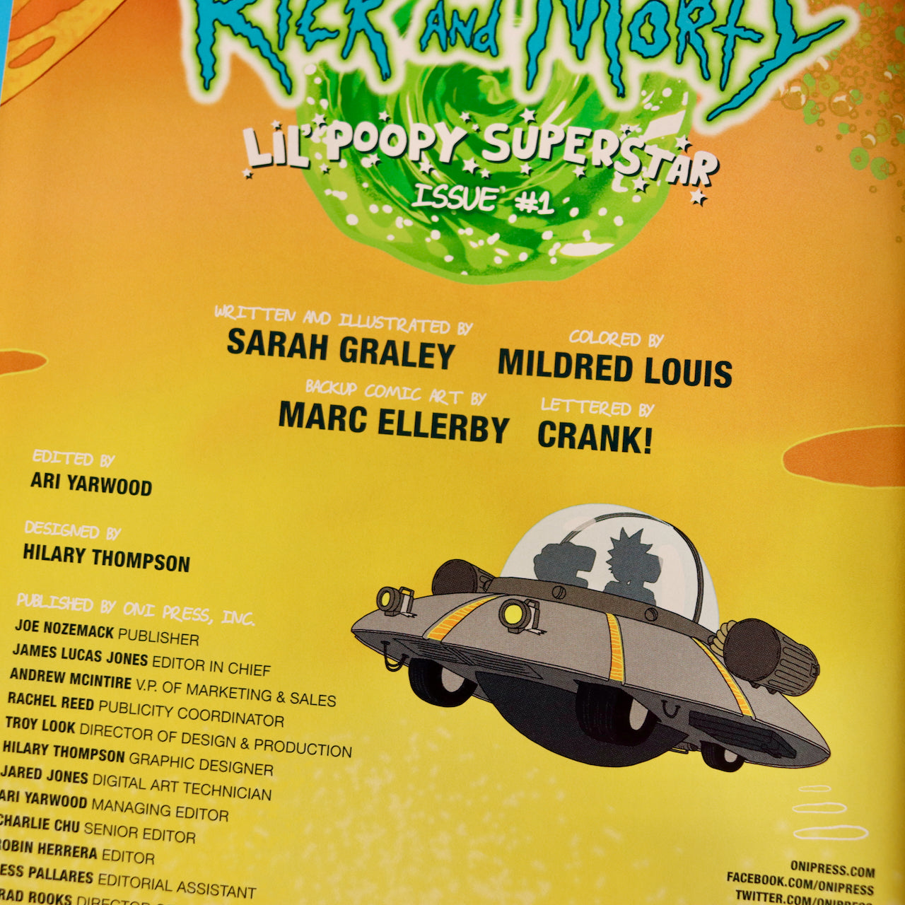Rick and Morty: Lil' Poopy Superstar #1 - Signed Comic - Cover A (Sarah Graley)