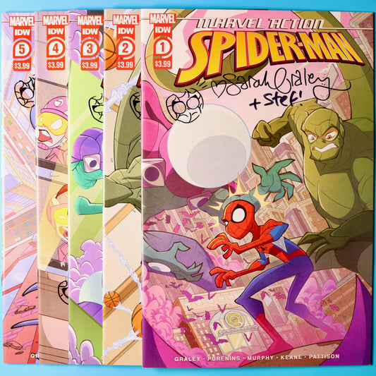 Marvel Action Spider-Man #1-5 - Signed Comic Bundle - Cover A
