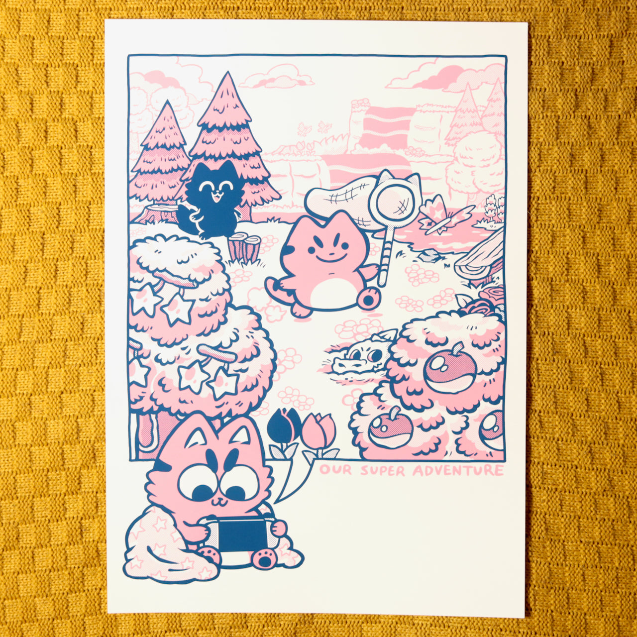 Cosy Gamer Cat Print