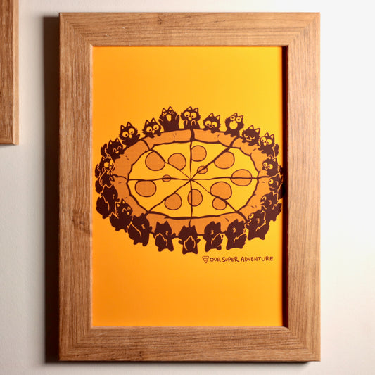 Pizza Cats Print