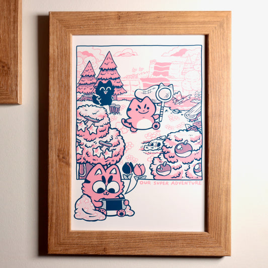 Cosy Gamer Cat Print