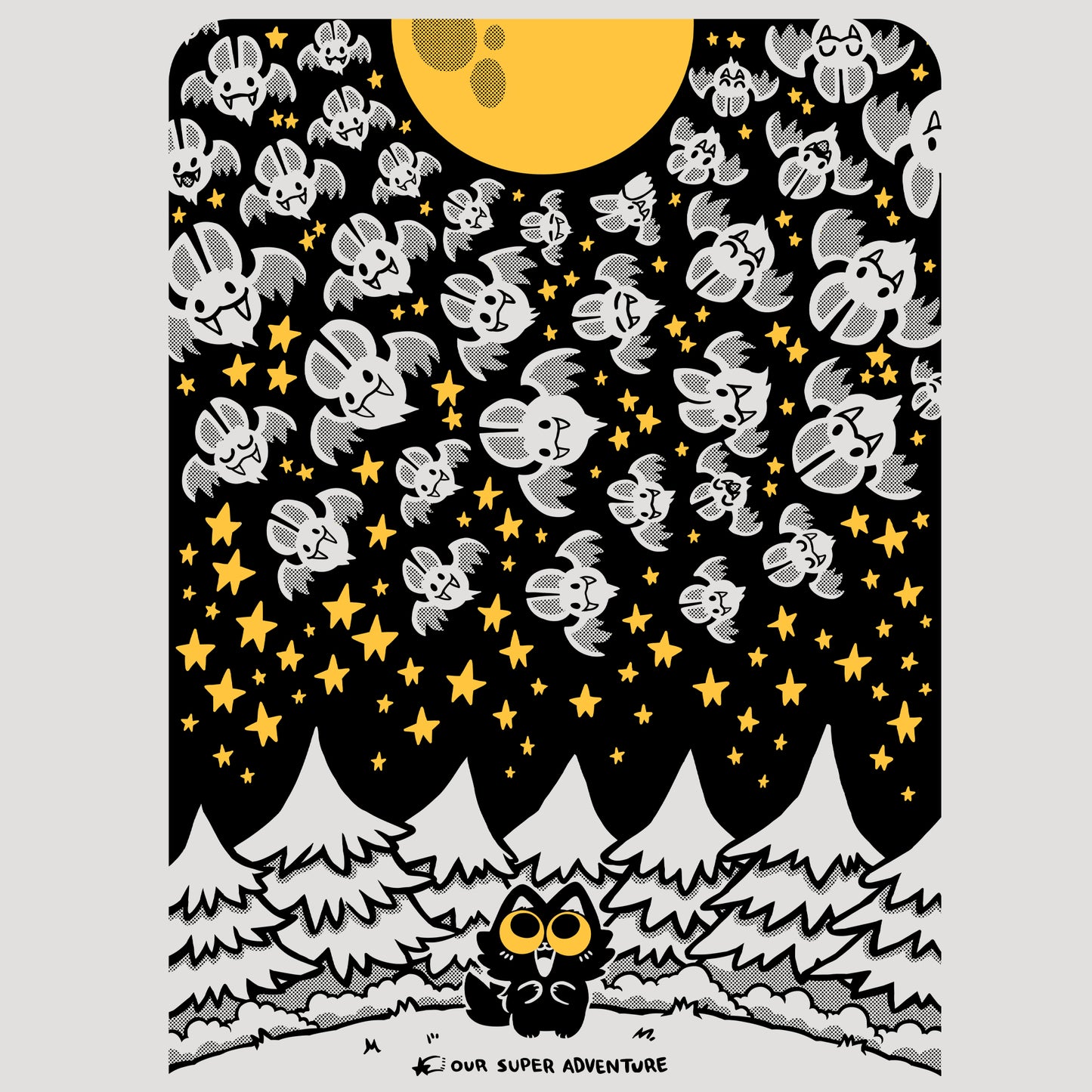 Night Bats Screen-Printed Sweater (Pre-order)