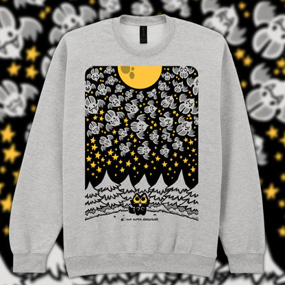 Night Bats Screen-Printed Sweater (Pre-order)