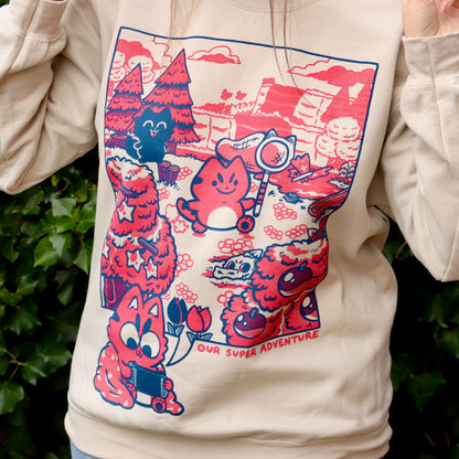 Cosy Gamer Cat Screen-Printed Sweater