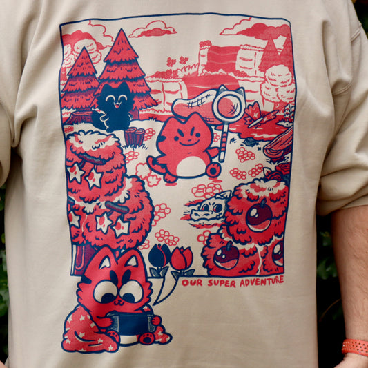 Cosy Gamer Cat Screen-Printed Sweater