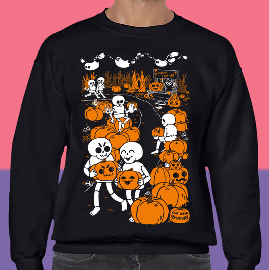Pumpkin Patch Screen-Printed Sweater