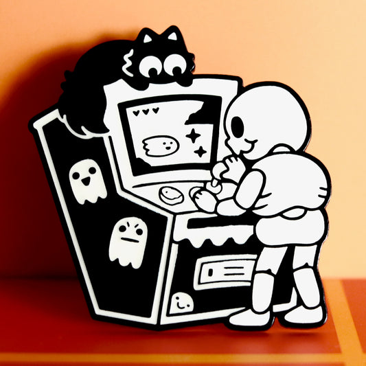 Skeleton Arcade Enamel Pin (Glow in the dark)