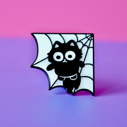 Web Cat Pin Badge