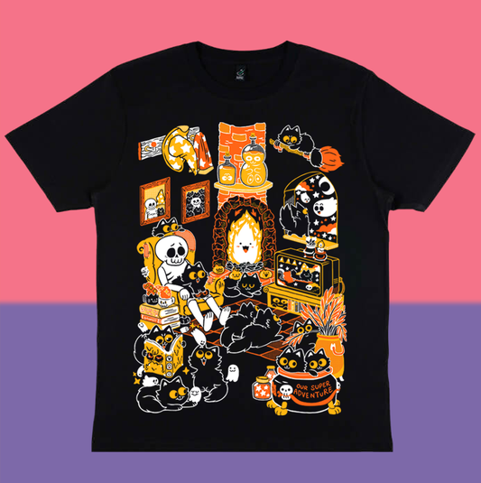 Spooky Hangout Screen-Printed T-Shirt