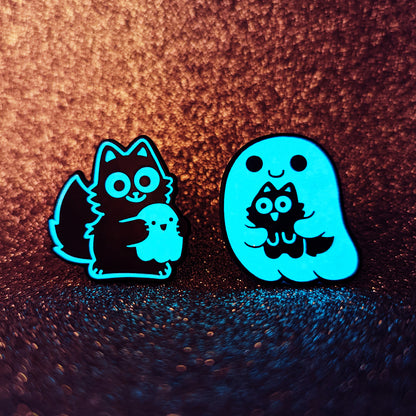 Spooky Friends! (Two Enamel Pin Set) (Glow in the Dark)