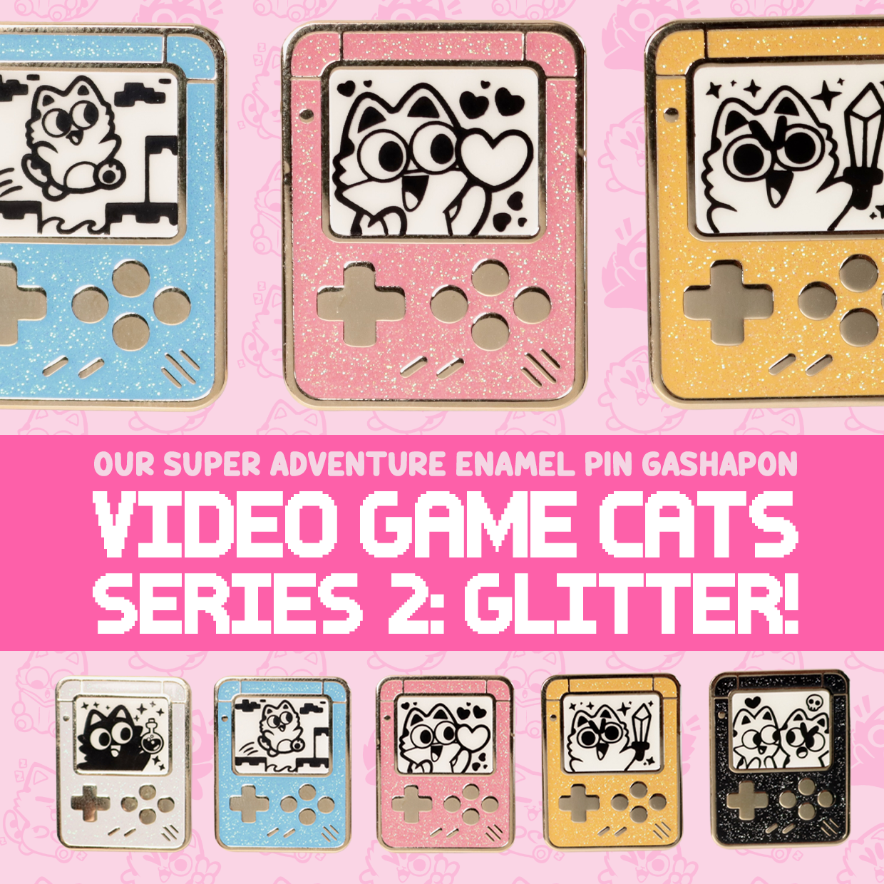 Video Game Cats Series 2! (Enamel Pin Gashapon)