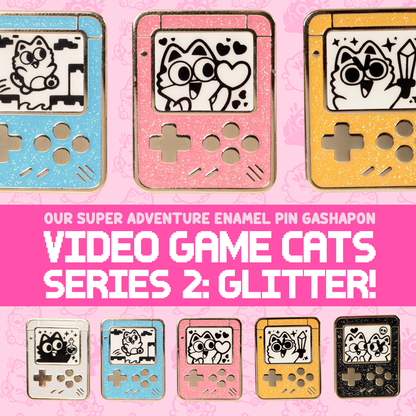 Video Game Cats Series 2! (Enamel Pin Gashapon)