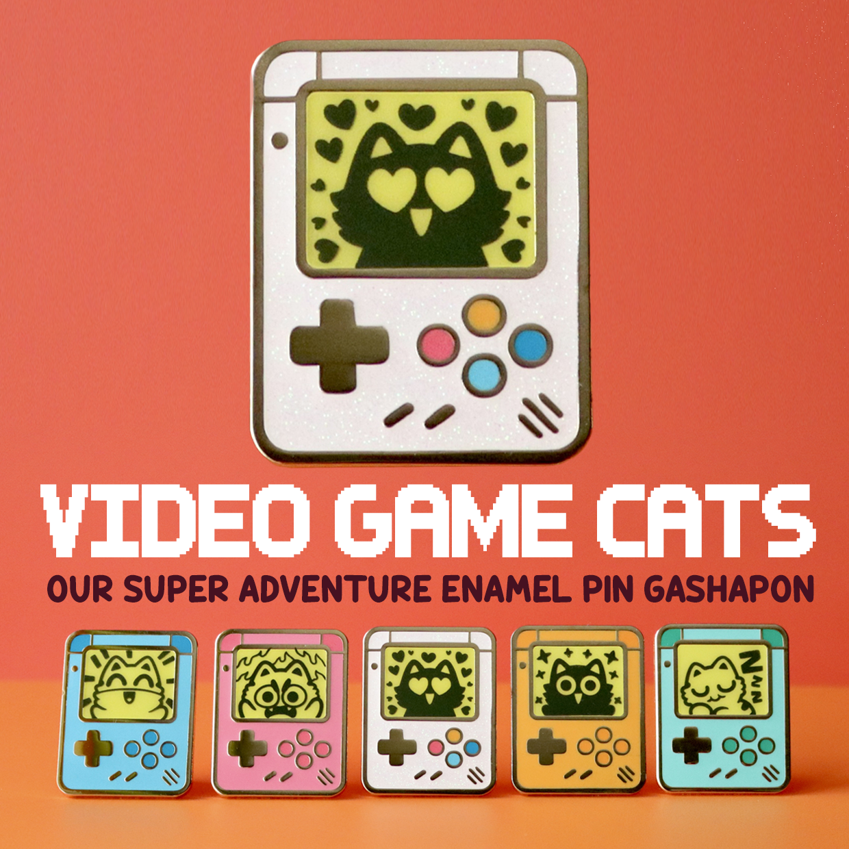 Video Game Cats! (Enamel Pin Gasha Series 4)