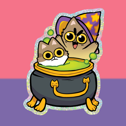 Witch's Brew Holographic Vinyl Sticker